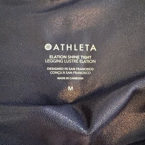 Athleta Elation Shine Leggings in Shimmering Black NWOT